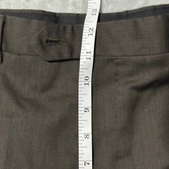 Lubiam Mens Brown‎ Solid Italian Made Virgin Wool 2pc Suit 40L Jacket 33x31 Pant - Picture 14 of 16